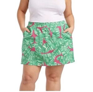 Loudmouth Golf Skort Size 16 Underwater Palm Shark Print Tennis Skirt Pink